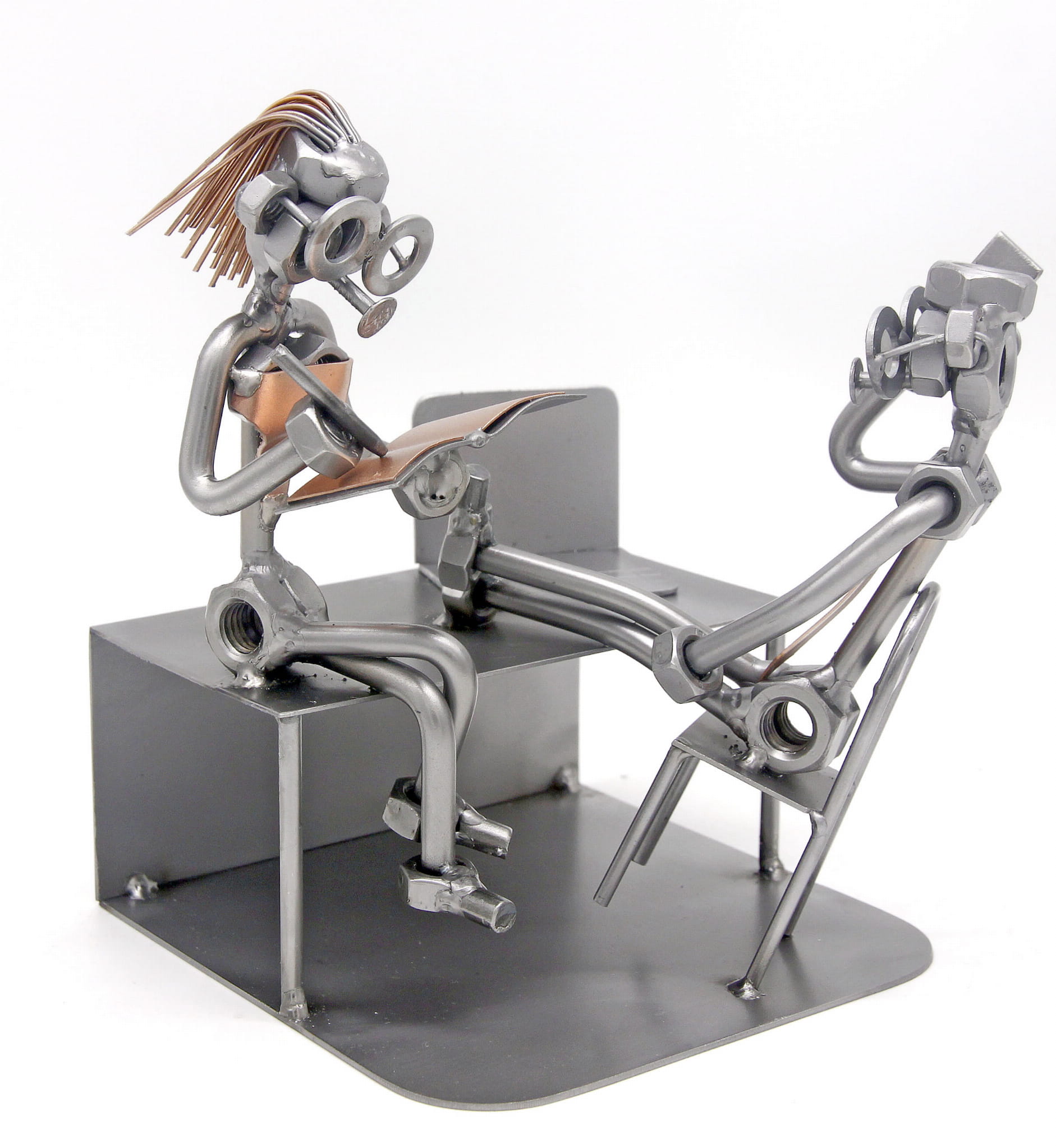 BIURO 2 OSOBY - FIGURKA Z METALU