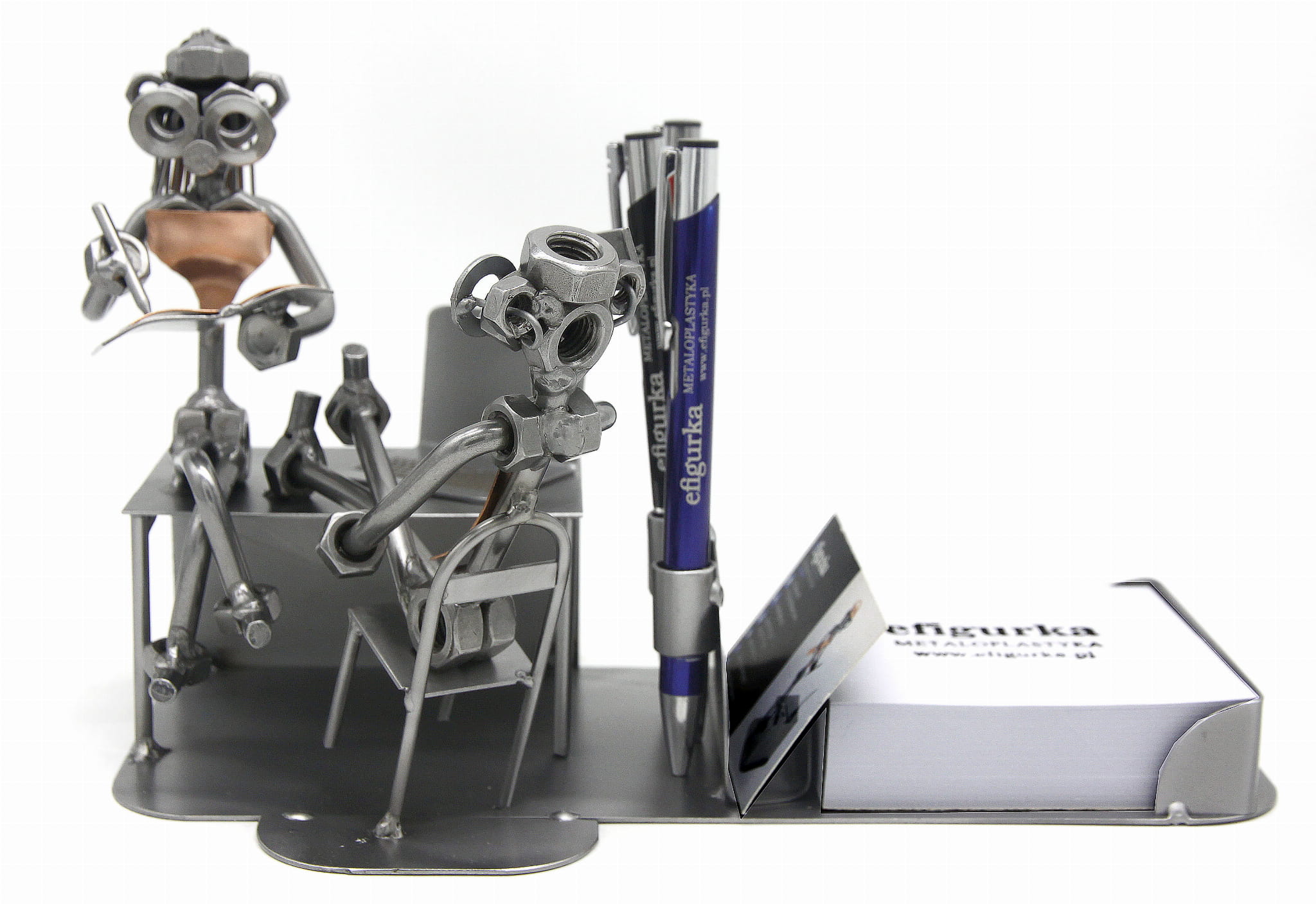 FIGURKA Z METALU- BIURO  2 OSOBY ORGANIZER
